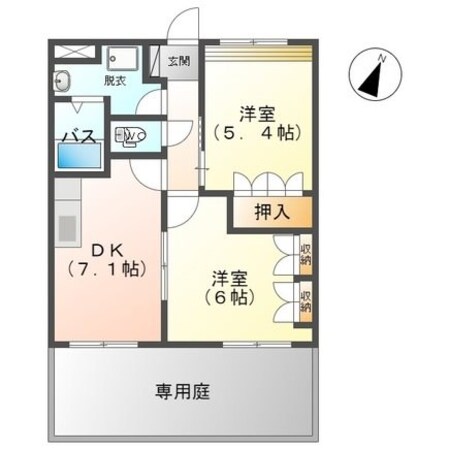 二月田駅 徒歩13分 1階の物件間取画像